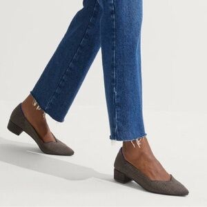 Rothy's The High Point in Sparrow Herringbone Block Heels Women's Shoe Size 9